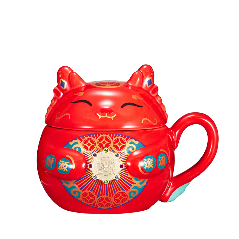 共禾京品（JINGREPUBLIC）赚赚钱龙马克杯ZFWACOM23004（单位/只） 红色