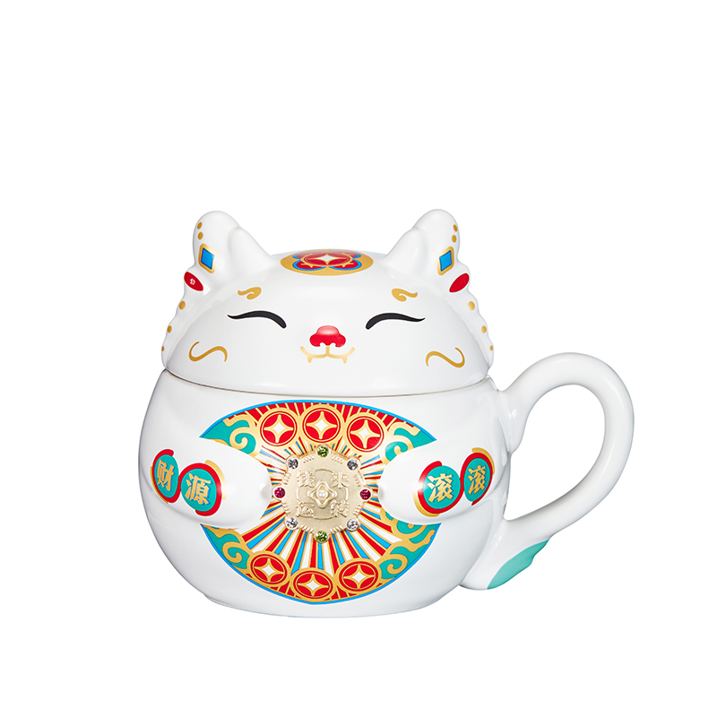 共禾京品（JINGREPUBLIC）赚赚钱龙马克杯ZFWACOM23004（单位/只） 白色