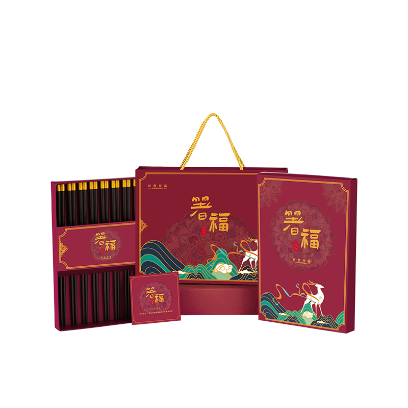 共禾京品（JINGREPUBLIC）敦煌联名款箸福筷8双装ZFTWL24000058（单位：套） 红色