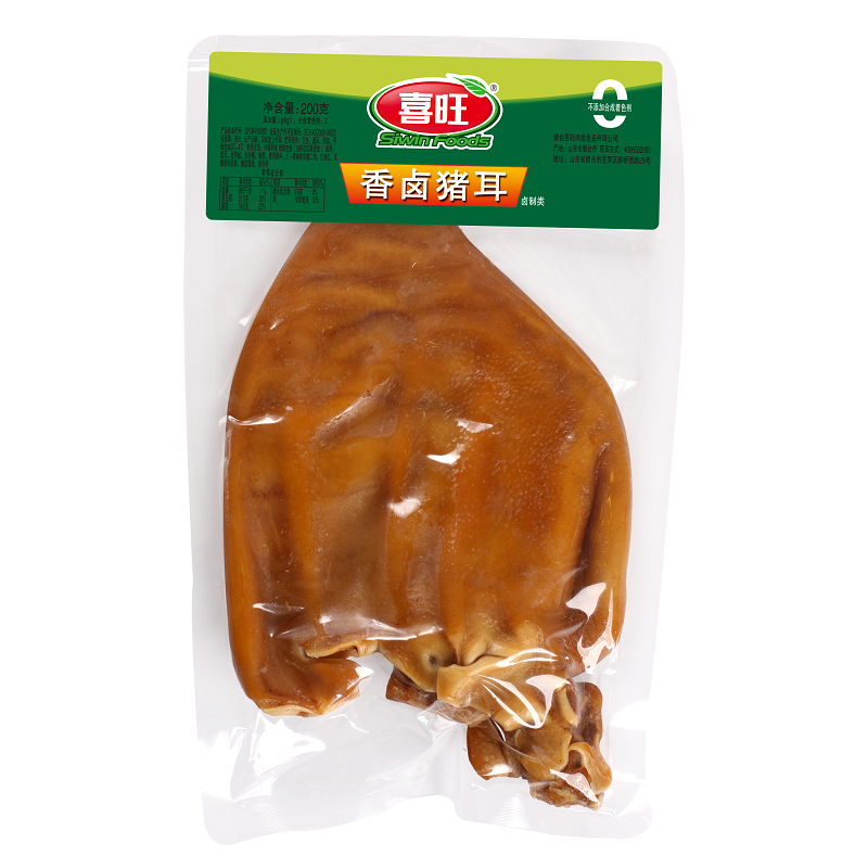 喜旺（Siwin Foods）香卤猪耳200g酱卤熟食卤味猪耳朵下酒菜（单位：袋） 褐色