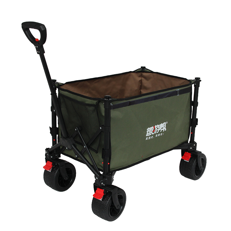 趣游帮 聚拢款可快拆坦克轮四刹营地拖车YB30/辆 柠绿色