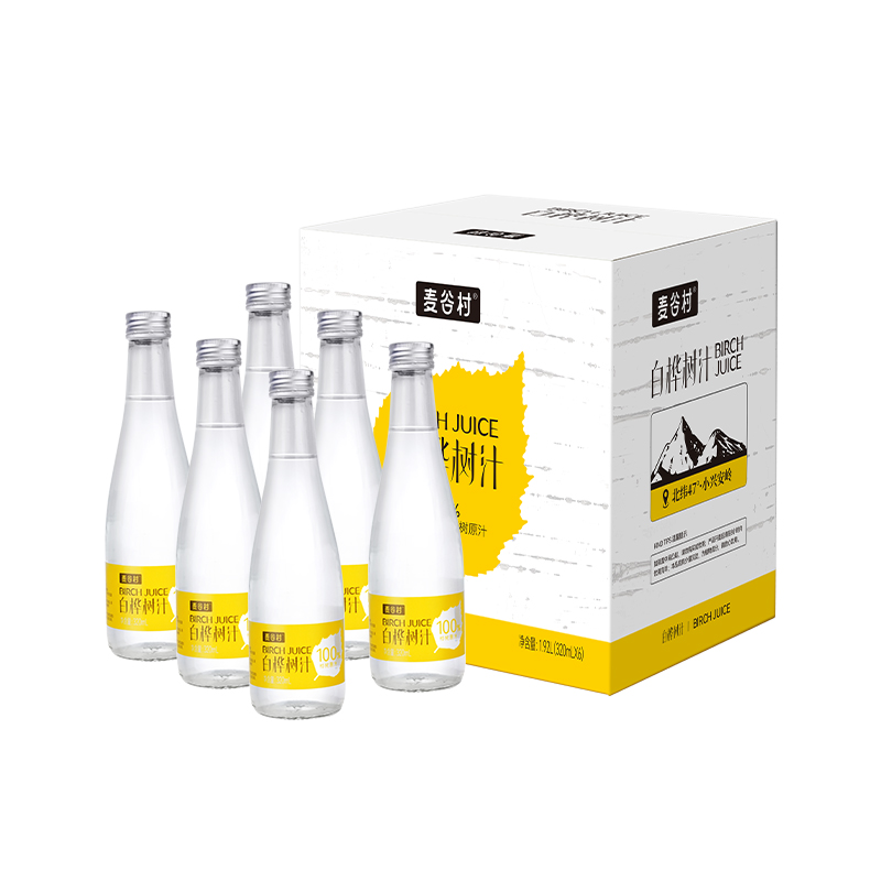 麦谷村白桦树汁原液天然原汁12瓶装 320ml*12 单位：箱 白色