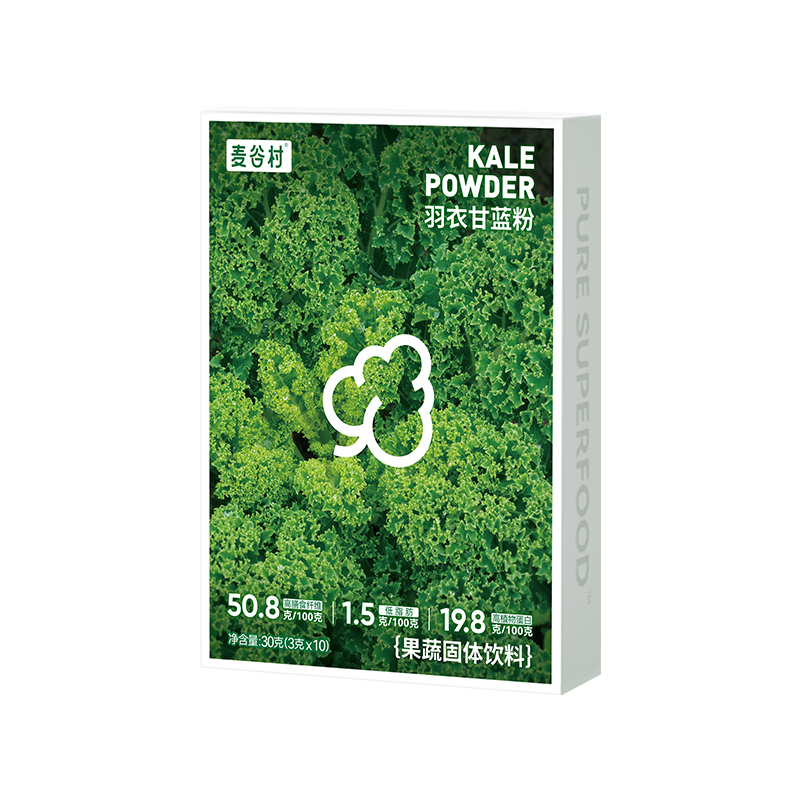麦谷村羽衣甘蓝粉（原味）6盒装 30g*6 单位:盒 绿色