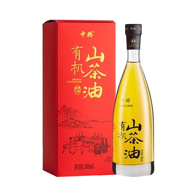 中骄一级有机山茶油 500ML 单位：瓶 金色