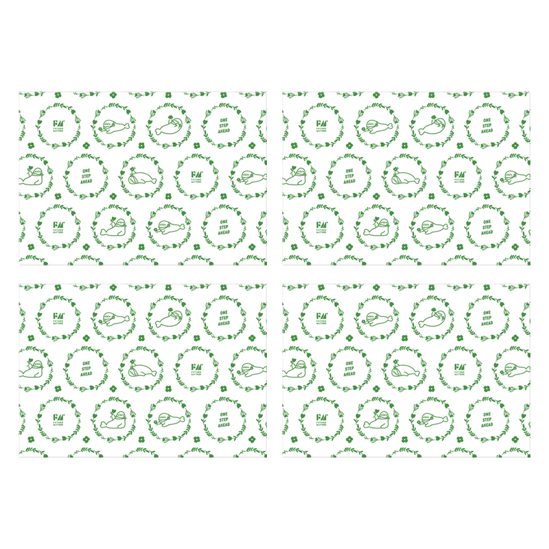 FUTURE MATTERS 4张/包 32*46 天竹纤维防泼水餐垫  绿色碎花（单位：包）