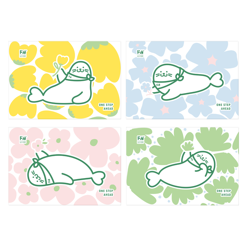 FUTURE MATTERS 4张/包 32*46 天竹纤维防泼水餐垫  彩色花花（单位：包）