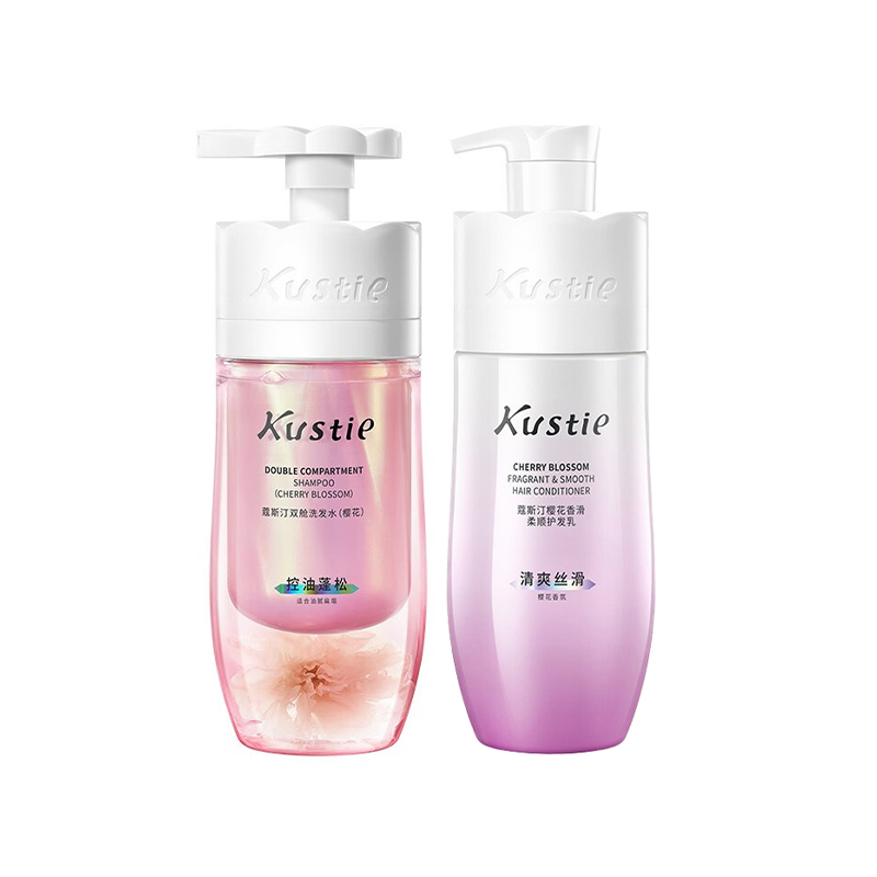 蔻斯汀  花瓣香氛洗护组合(樱花洗发水500g+樱花护发素500g）（单位：支） 粉色