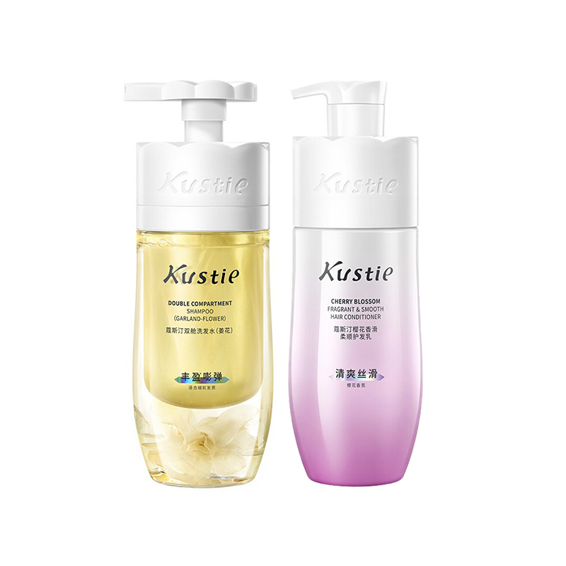 蔻斯汀  花瓣香氛洗护组合(姜花洗发水500g+樱花护发素500g）（单位：支） 香槟金