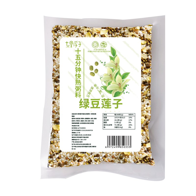 七里浮子15分钟快熟绿豆莲子膳食粥料450g(单位：袋） 拿铁色