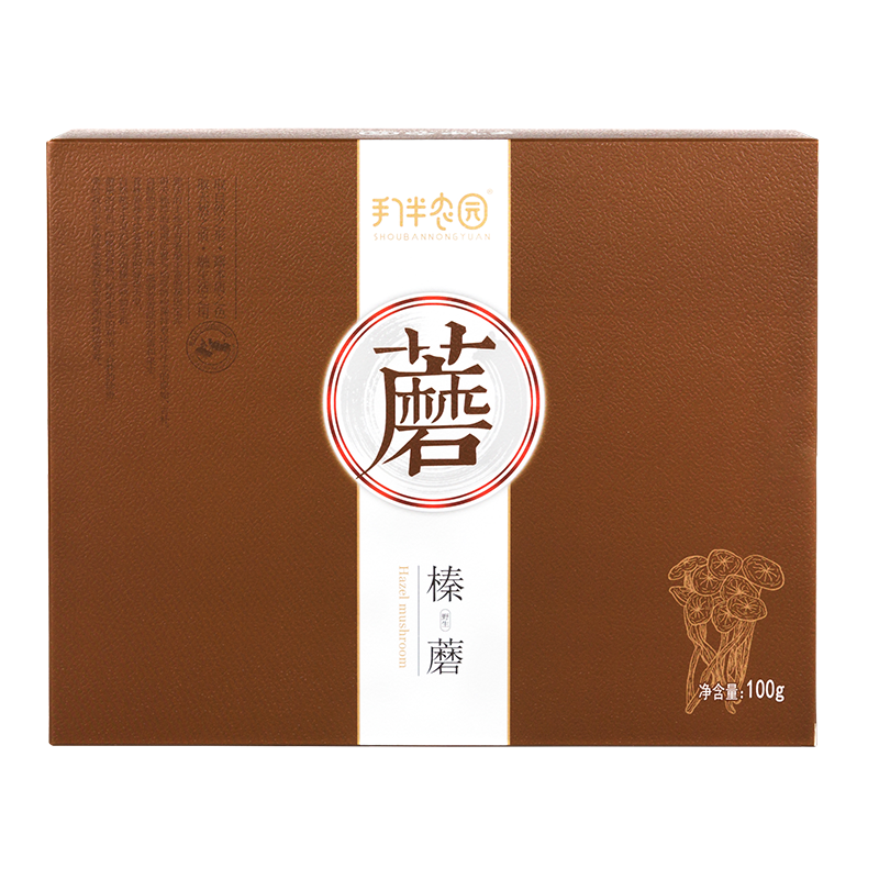 七里浮子手伴农园榛蘑100g（单位：盒） 拿铁色