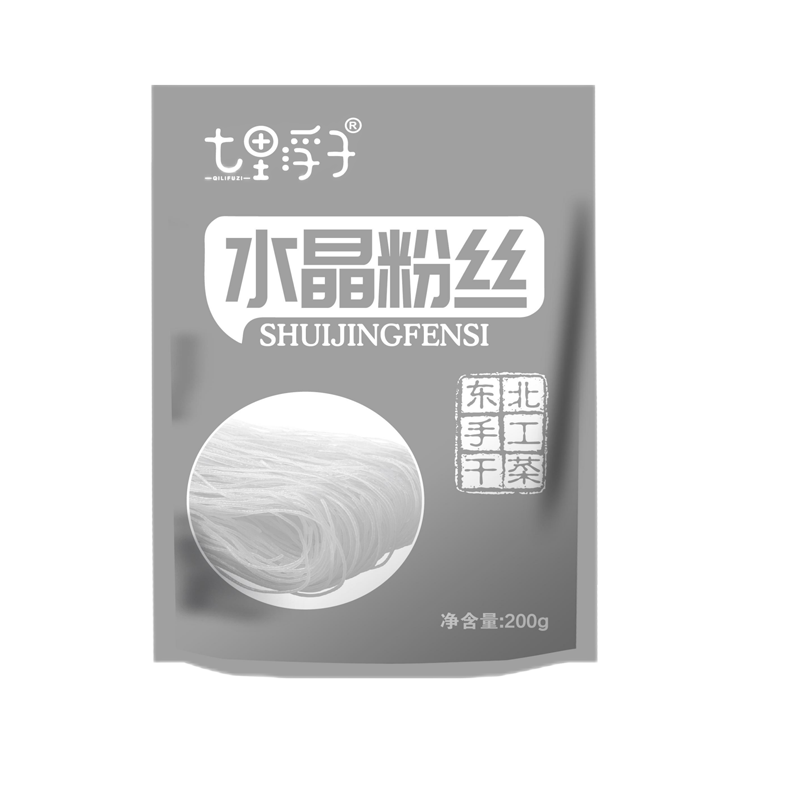 七里浮子 东北土豆粉条手工制作劲道扛炖 水晶粉条 200g*1袋 混色（单位：袋）