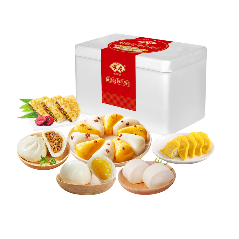 安井天赐粮元早餐组合1705g/盒 本白色