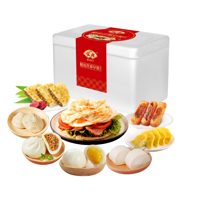 安井阖家团圆早餐组合2850g/盒 本白色