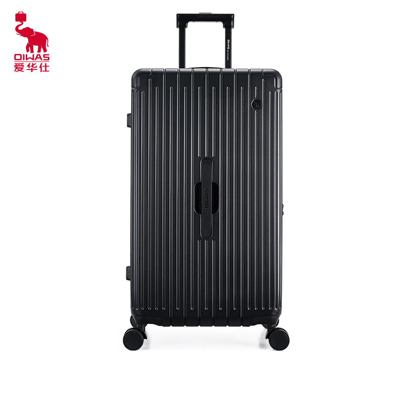 爱华仕（OIWAS）行李箱男拉杆箱女大容量旅行箱三七开密码万向轮托运箱OCX6743-28（单位：） 黑色 28寸