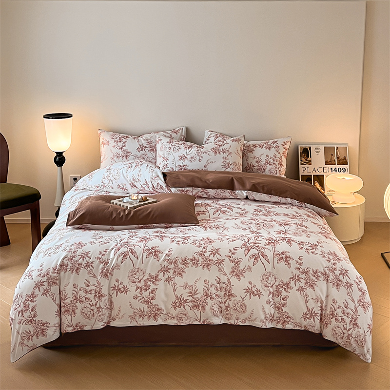 南方生活 全棉四件套-烟花烂漫-红 NFWC-08TJ004QM（套） 红色