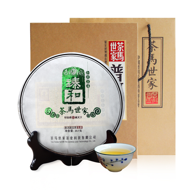 茶马世家臻和普洱生茶古风礼盒装 357g 单位：饼 白色