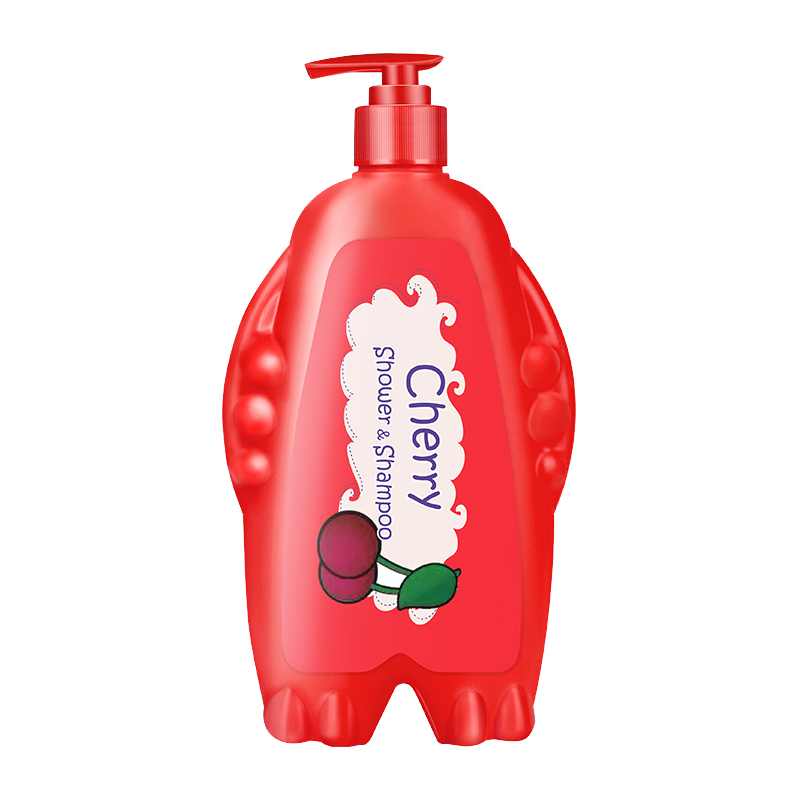 德露宝（Colutti Kids）洗发沐浴二合一（樱桃味）500mL（单位：瓶） 红色