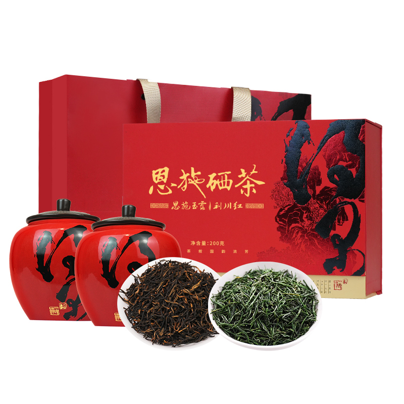 茶马世家利川红高端得闲礼盒200g 单位：盒 红色