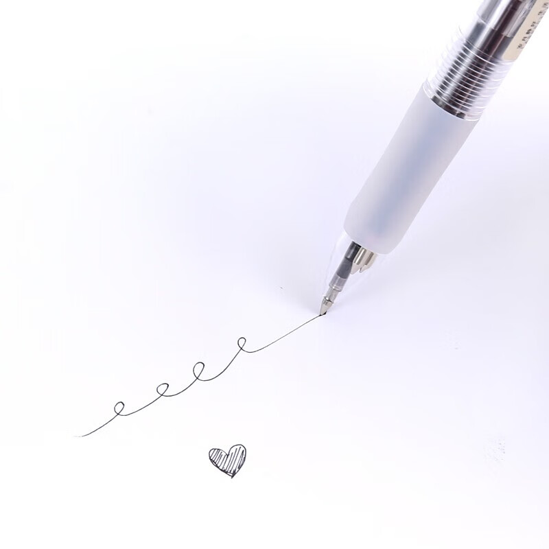 晨光(M&G) ABP80307本味系列办公多功能按动四色圆珠笔中油笔0.5mm黑蓝红绿四色10支装 白色