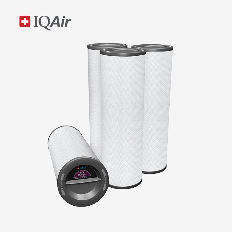 IQAir 空气净化器滤芯GCX MG 除甲醛过滤筒和除尘滤网 适用GCX Series（单位：套） 白色