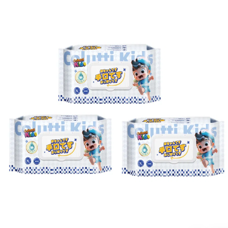 德露宝（Colutti Kids)婴幼儿手口湿巾180mm&times;150mm，60片*3包（单位：套） 本白色