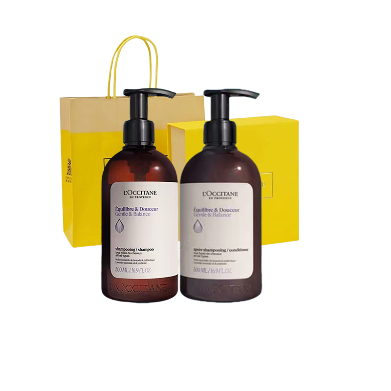 欧舒丹（L'OCCITANE）草本菁纯平衡洗护发套装(洗发水500ml+护发素500ml）（单位：套） 棕色