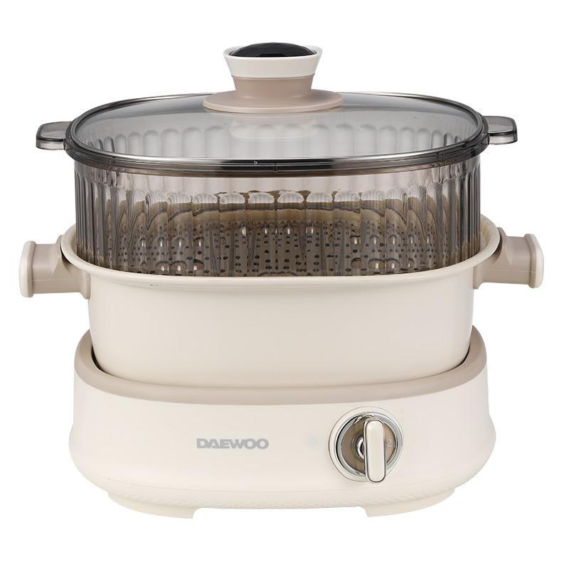 大宇（DAEWOO） 多功能电火锅分体式上蒸下煮电煮锅DYHG-8530(单位：台) 伯爵白