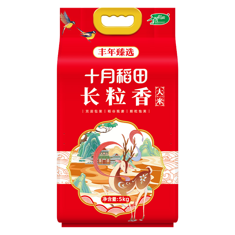 十月稻田丰年臻选长粒香大米5kg（单位：袋） 红色