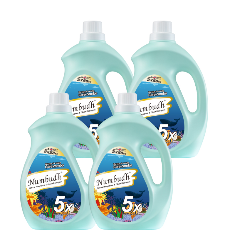 南堡（NUMBUDH）自然花香升级版洗衣液 2kg*4瓶 尼加拉蓝