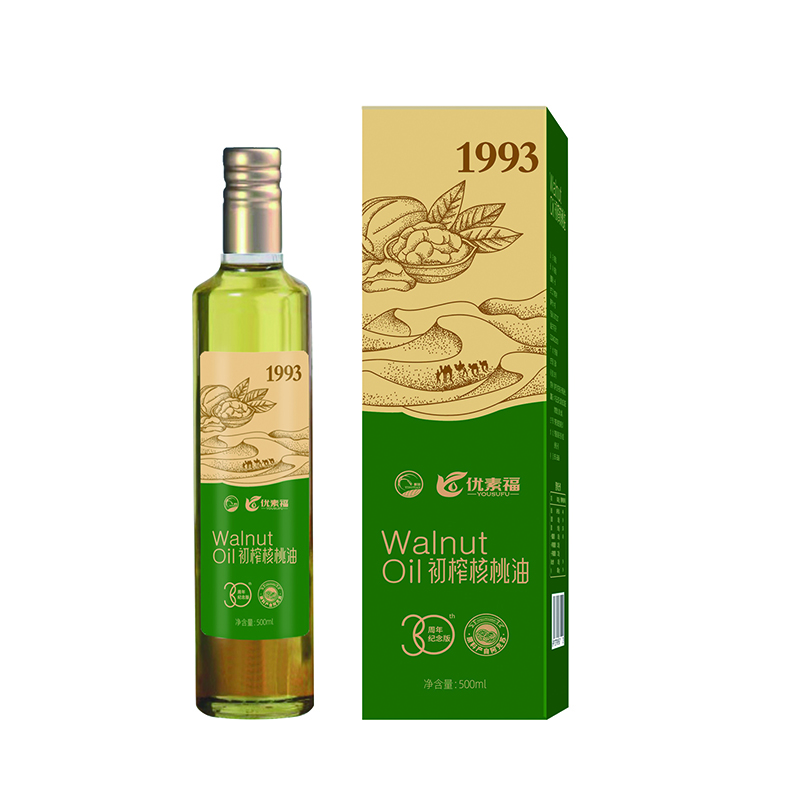 优素福初榨核桃油单支装500ml（单位：盒） 金色