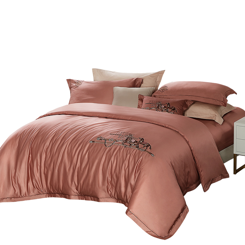 富安娜 811004164 2035 1.5米/1.8米床（203*229cm） 四件套&middot;希尔顿风尚 橙色（单位：套）