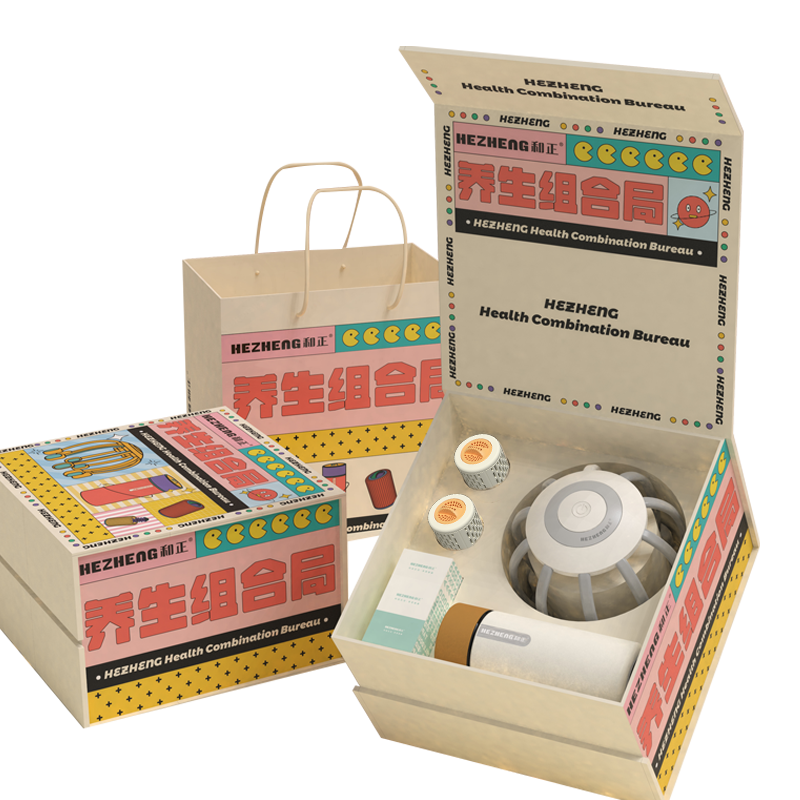 和正（HEZHENG）头部按摩器 多维度八爪鱼按摩仪按摩礼盒-6(头部+保温杯+艾灸罐)（单位：套） 白色