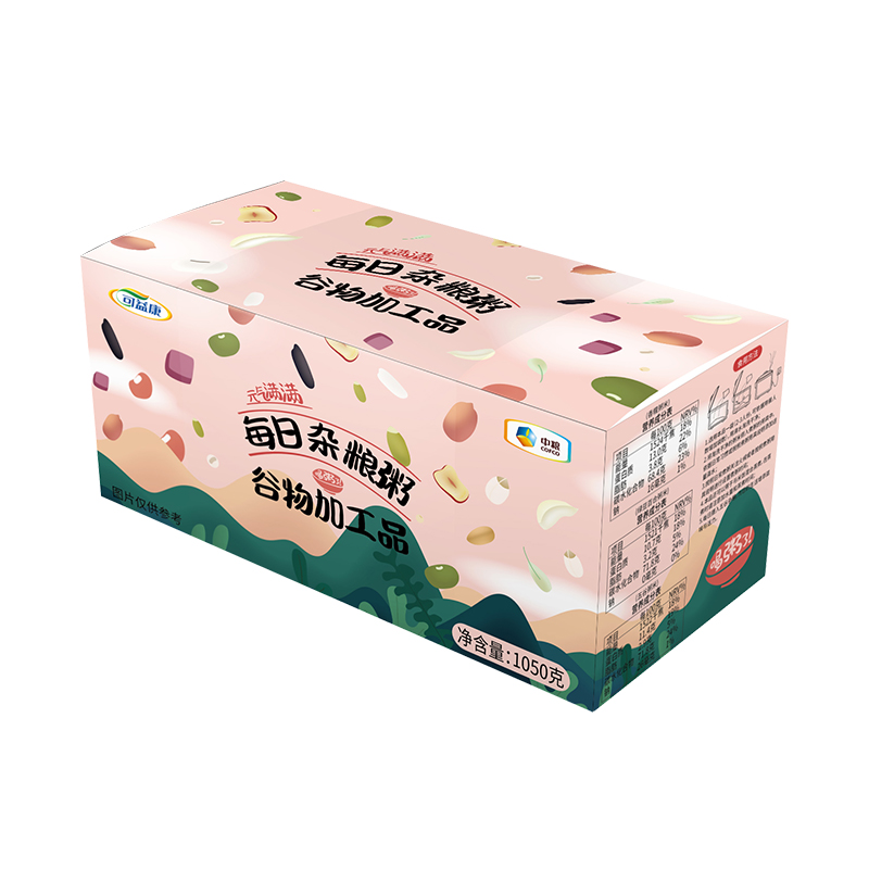 可益康每日杂粮粥礼盒1050g（单位：罐） 豆沙色