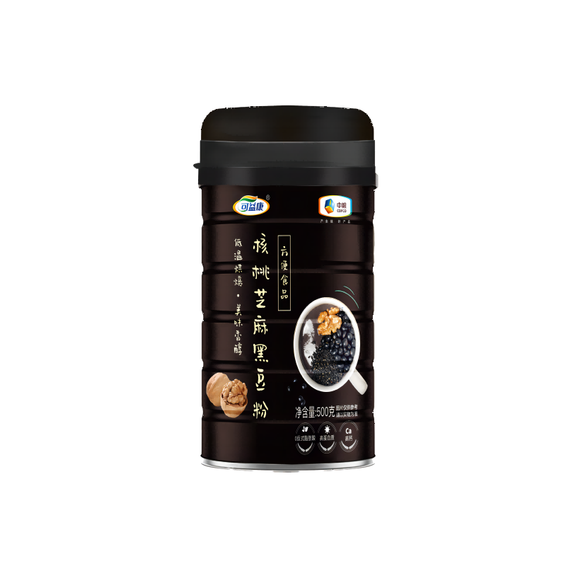 可益康核桃黑芝麻黑豆粉500g（单位：罐） 曜石黑