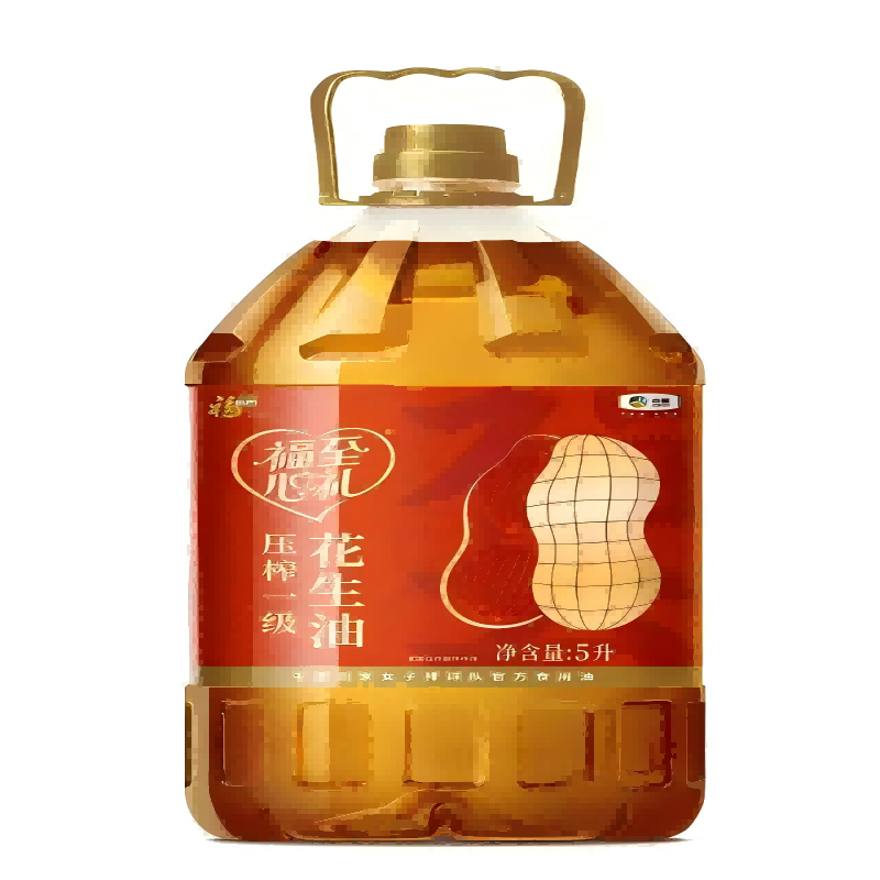中粮福临门福至心礼压榨一级花生油5L（单位：桶） 自然色