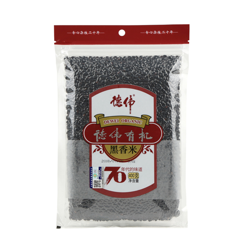 德伟（dewei）有机黑香米400g（ 单位：袋） 曜石黑