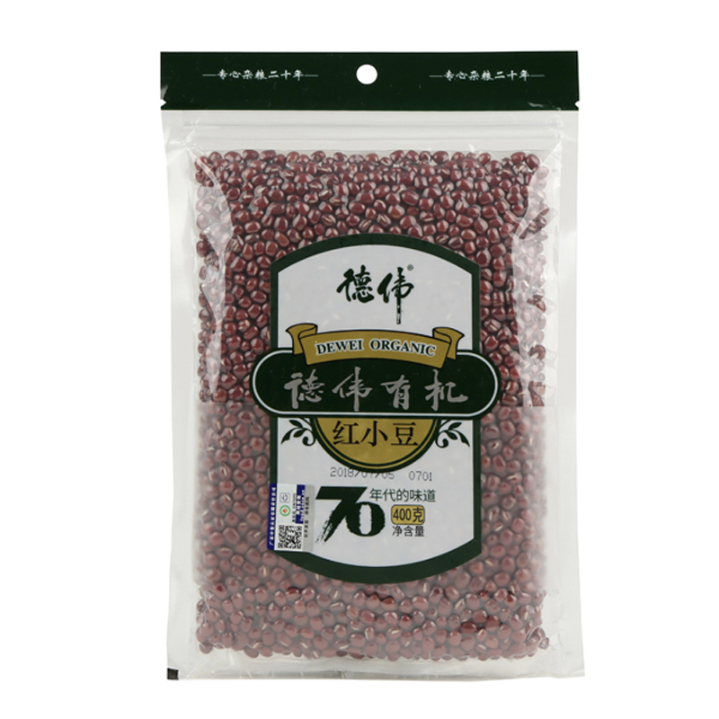德伟（dewei）有机红小豆400g(单位：袋） 红色