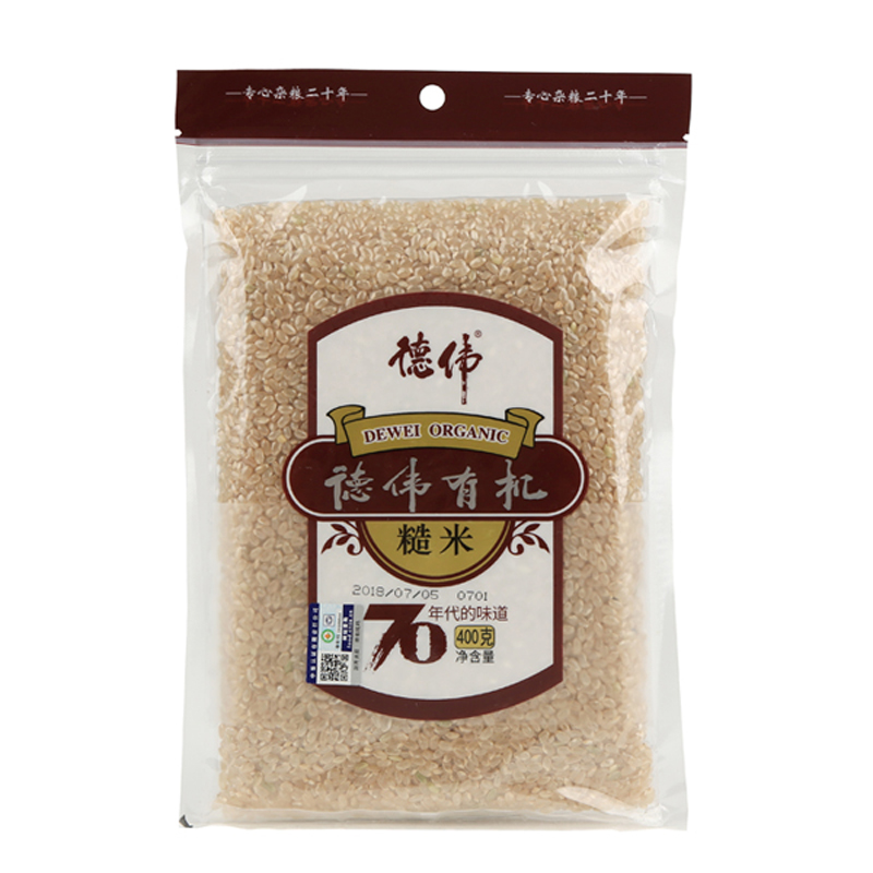 德伟（dewei）有机糙米400g(单位：袋） 象牙色
