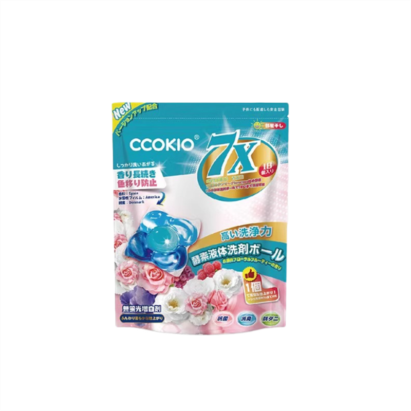 酷优客（CCOKIO） 7X酵素洗衣凝珠 阳光花果香 18颗*1袋 蓝色（单位：袋）