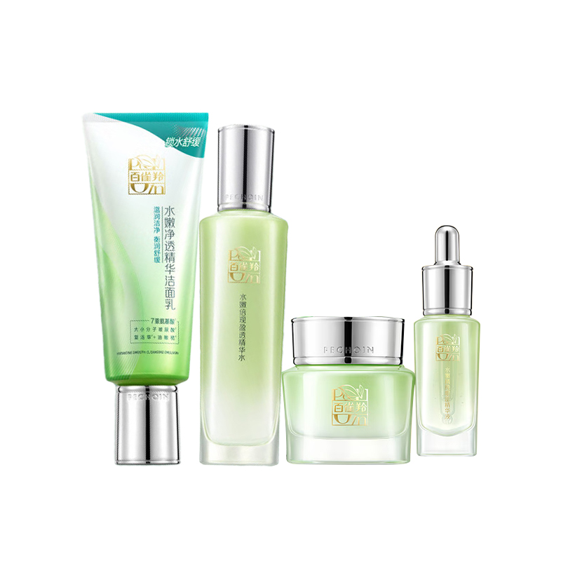 百雀羚（PECHOIN）草本系列水嫩倍现至尚套装4件套（单位：盒） 灰绿色