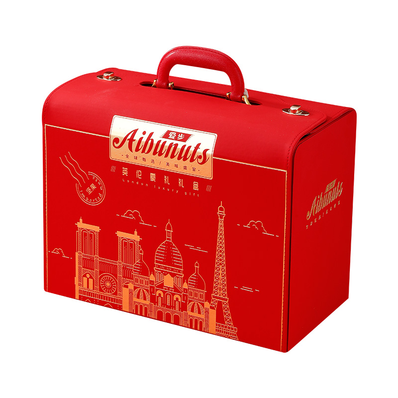 爱步英伦豪礼坚果礼盒2020克年货送礼福利大礼包  单位：盒 红色
