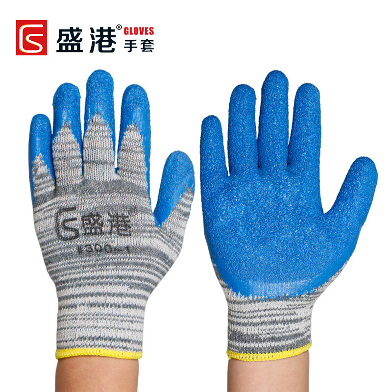 盛港（SHENGGANG） #300-1 12双 耐磨耐油防滑透气手套 宝石蓝（单位：包）