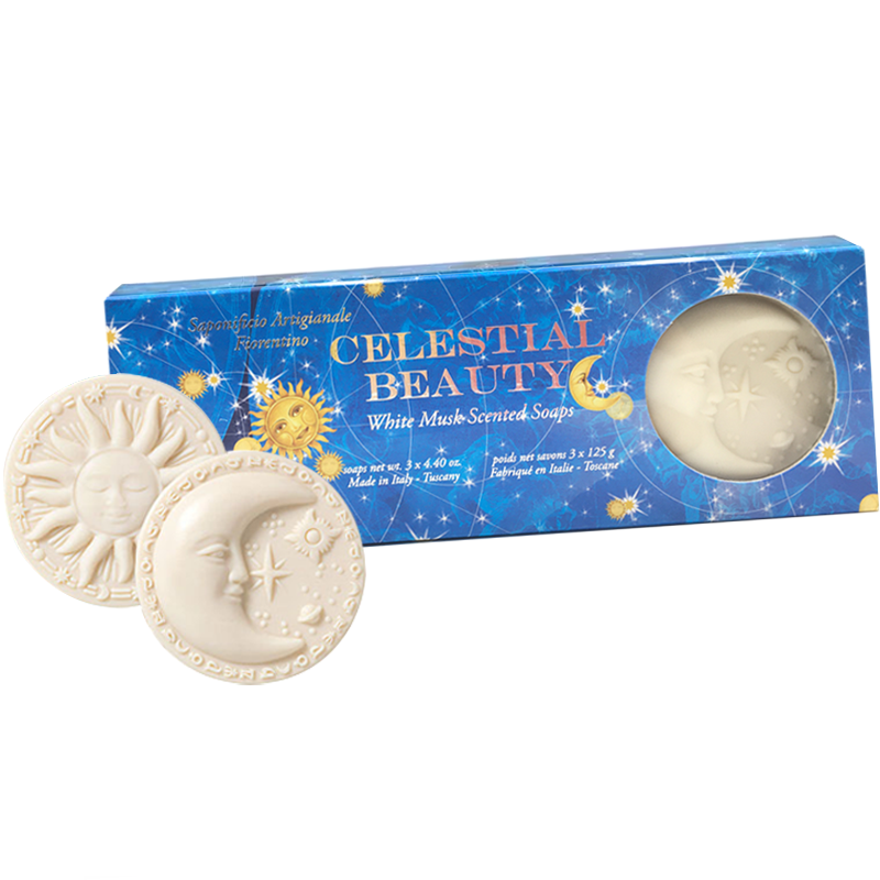 菲罗迪诺日月之神白麝香雕花香氛皂礼盒125g*3块（单位：块） 宝石蓝