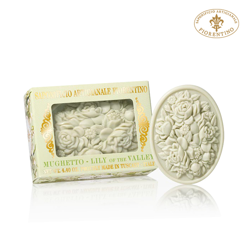 菲罗迪诺铃兰花香立体雕花香氛皂125g（单位：块） 绿色