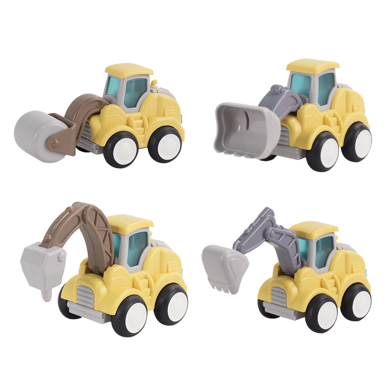 婴侍卫（BBG）趣味按压工程车四件套 BD626（单位：套） 黄色