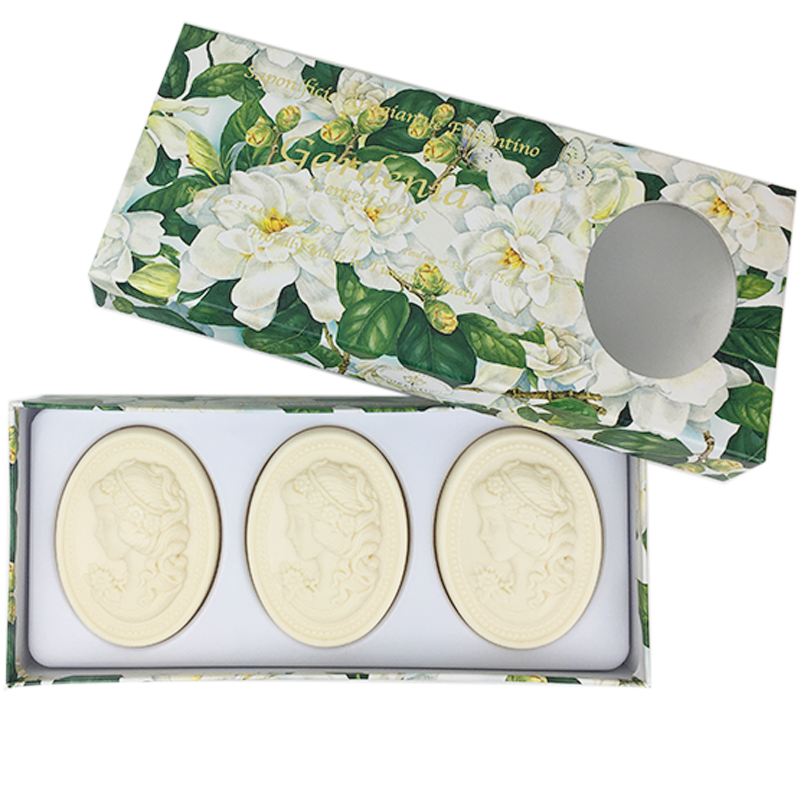 菲罗迪诺栀子雕花香氛皂礼盒125g*3块(单位：盒) 绿色