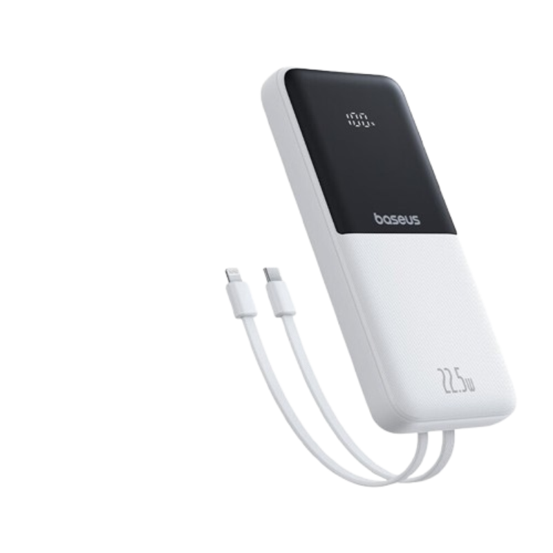 倍思（Baseus） 充电宝自带线10000毫安时22.5W/20W快充移动电源 PPJP331个 白色
