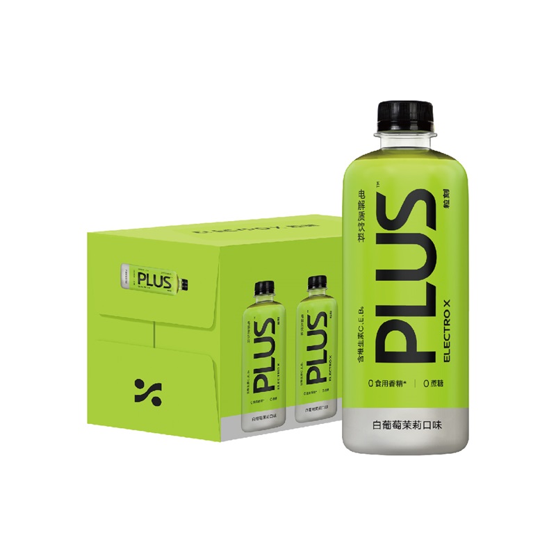 粒刻(ELECTRO X)PLUS电解质饮料白葡萄茉莉口味500ml*15（单位：箱） 绿色