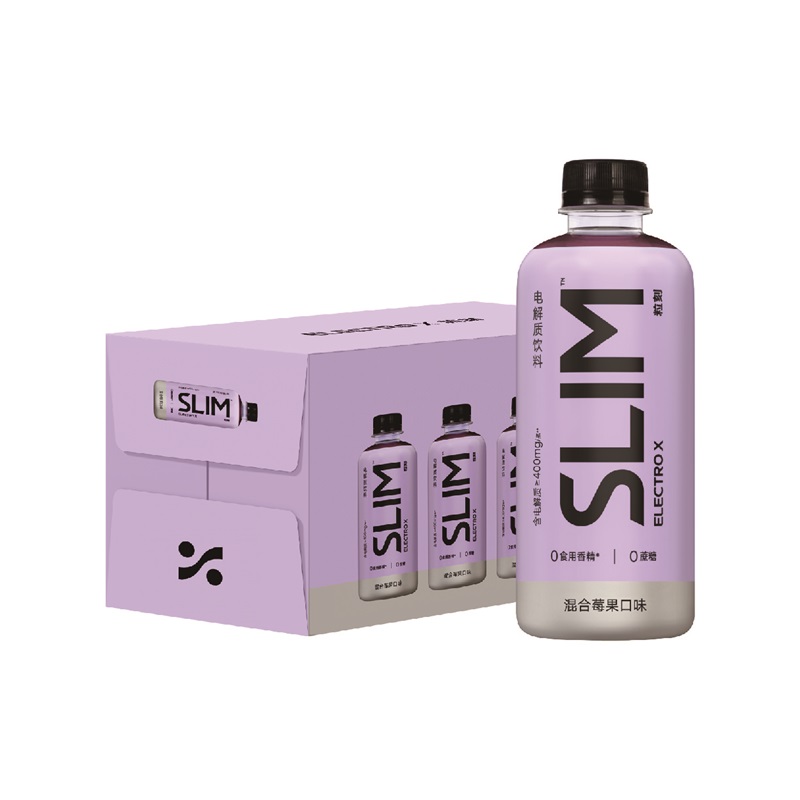粒刻(ELECTRO X)SLIM电解质饮料混合莓果口味400ml*15（单位：箱） 紫色