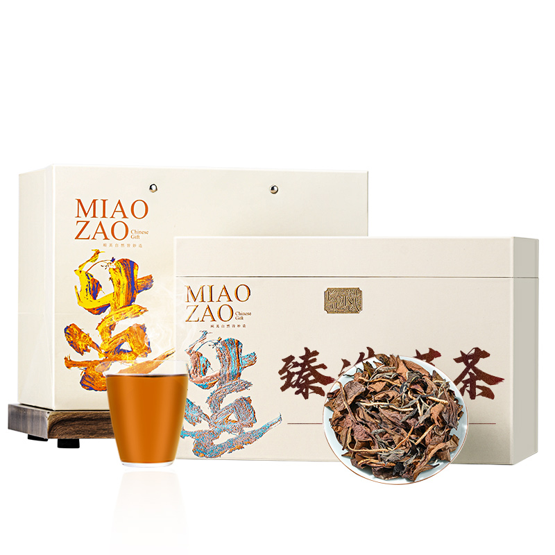 天洲溪茶叶福鼎白茶寿眉500g陈皮白茶老白茶茶叶礼盒装送礼 本白色